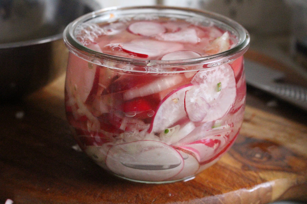 fermented radish in brine