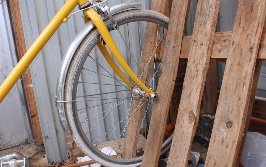 DIY Pallet Bike Rack