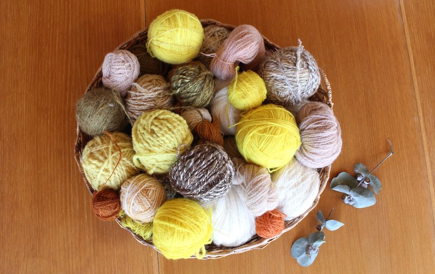 naturally dyed yarn