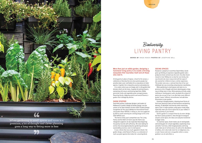 More than just an edible garden, designing a functional living pantry is to create a thriving ecosystem that nourishes itself and all those who visit it.