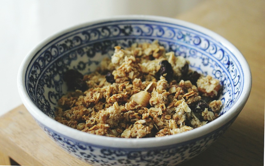 This healthy honey granola recipe is a healthy alternative to sugary breakfasts cereals.  