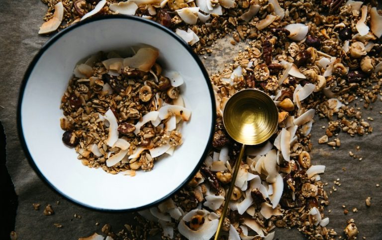 Why not whip up this recipe for healthy honey granola? It’s perfect served with natural yoghurt, with milk or on its own as an on-the-go snack.